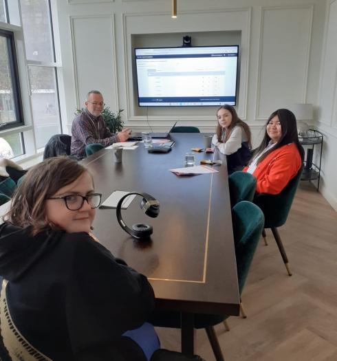 Young people assessing grant applications